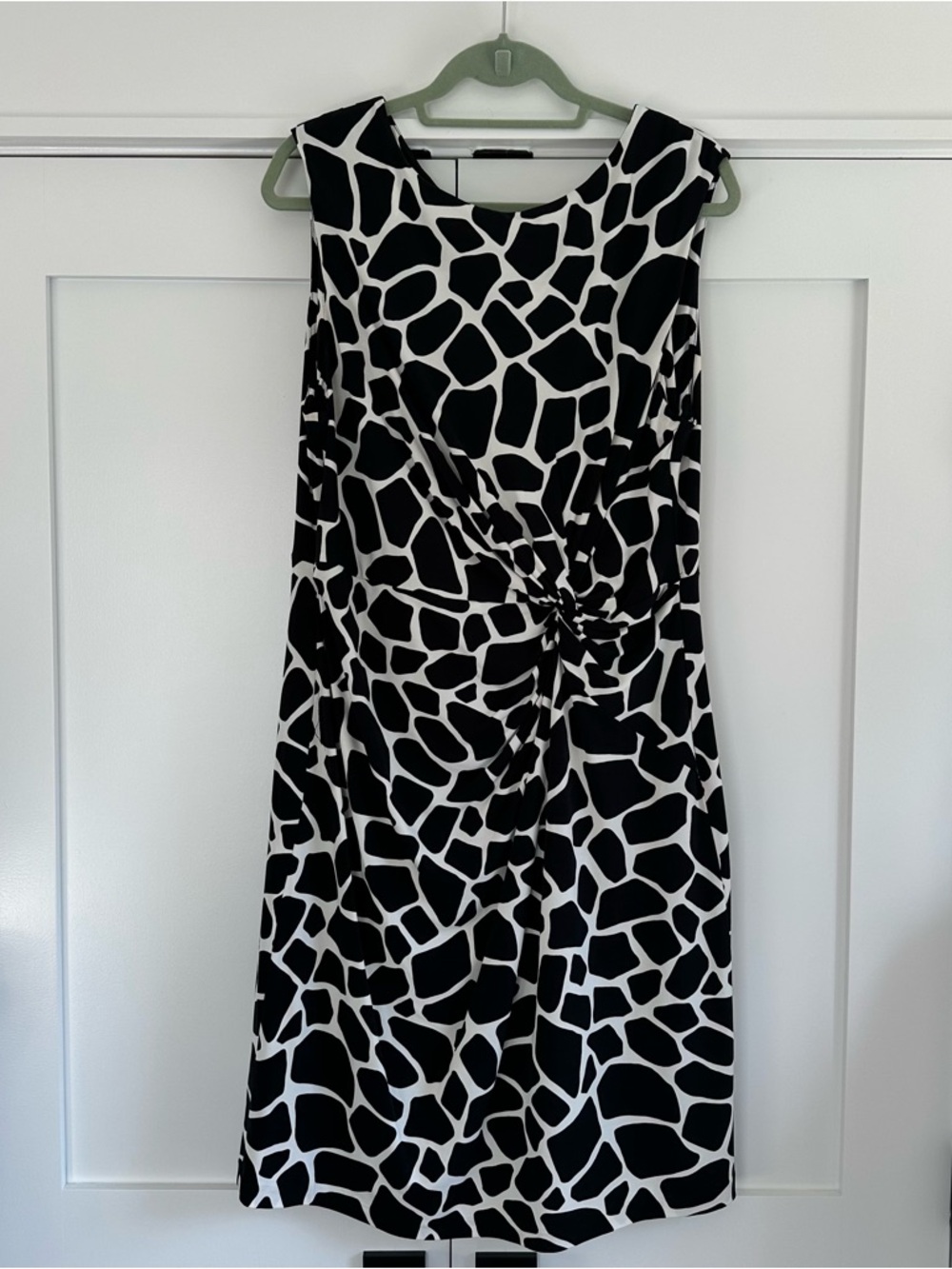 Chaus New York Black and White Animal-Print Dress